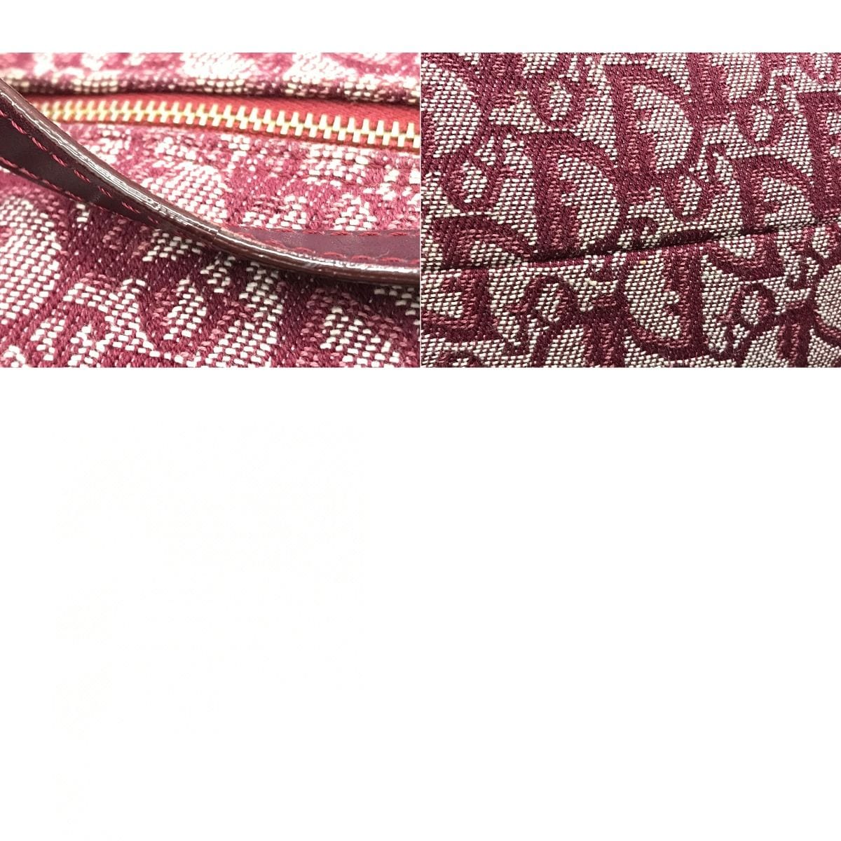 Christian Dior Handbag Cm0093 Trotter Pattern Bordeaux