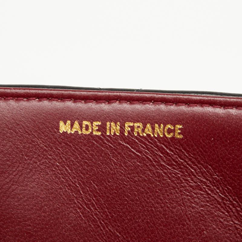 Chanel Coco Mark Deca Matelasse 34 Crossbody Chain Shoulder Bag Black Leather