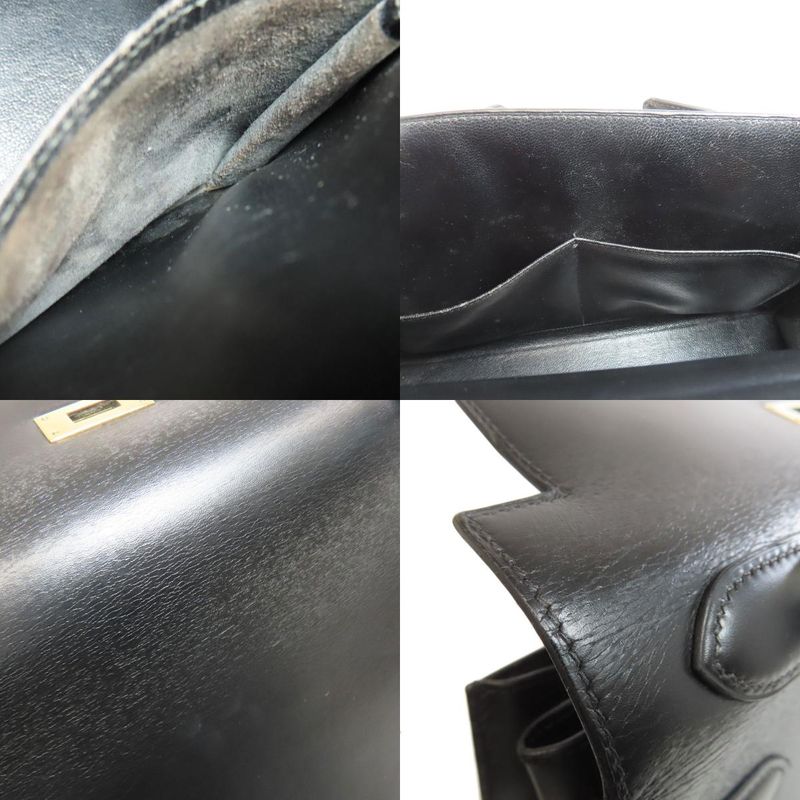 Hermes Kelly 32 Outer Stitch Gold Hardware Handbag Box Calf Women