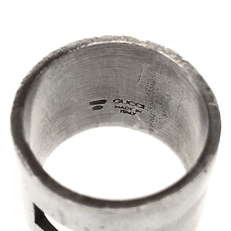 Gucci Square Cut Silver Ring Silver About Size 15