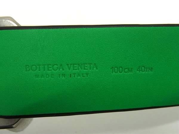 Bottega Veneta Leather Silver Hardware Belt Size: 100cm (39.37in) 40IN Black