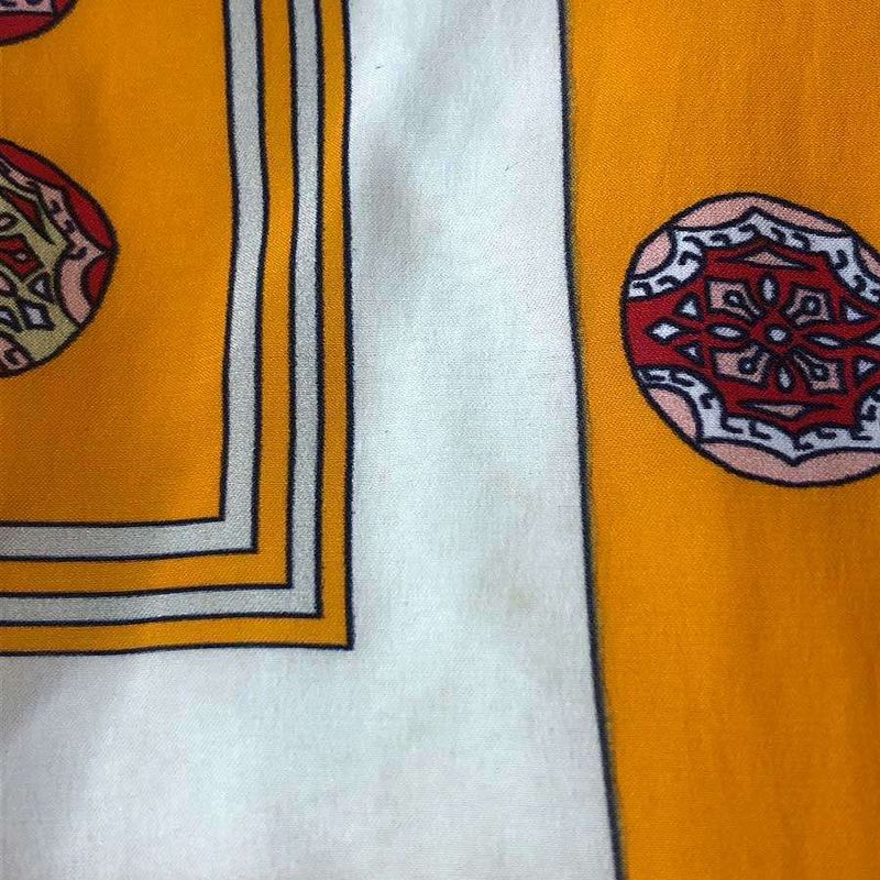 Celine Phoebe Period Silk Scarf Knit Cardigan 25p903409 Orange and Ivory XS