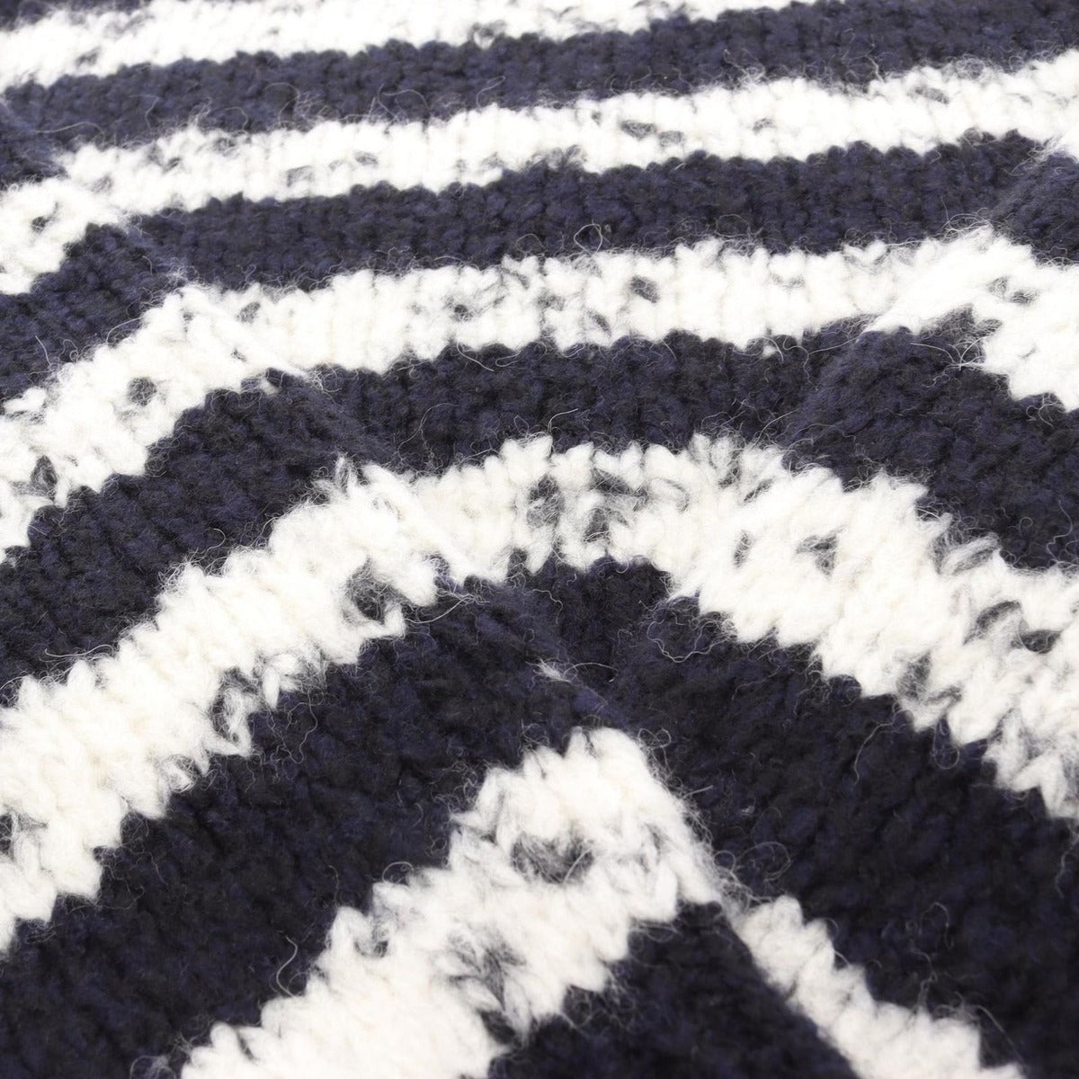 Chanel Knit Top CC Logo Button Cashmere Wool Navy White — view 7