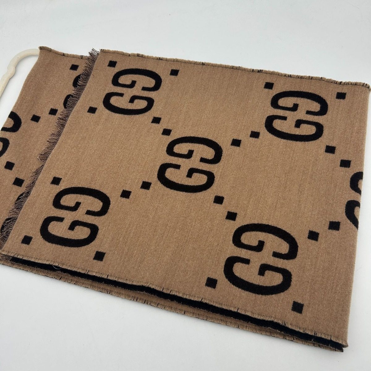Gucci GG Jacquard Wool Silk Scarf — view 9