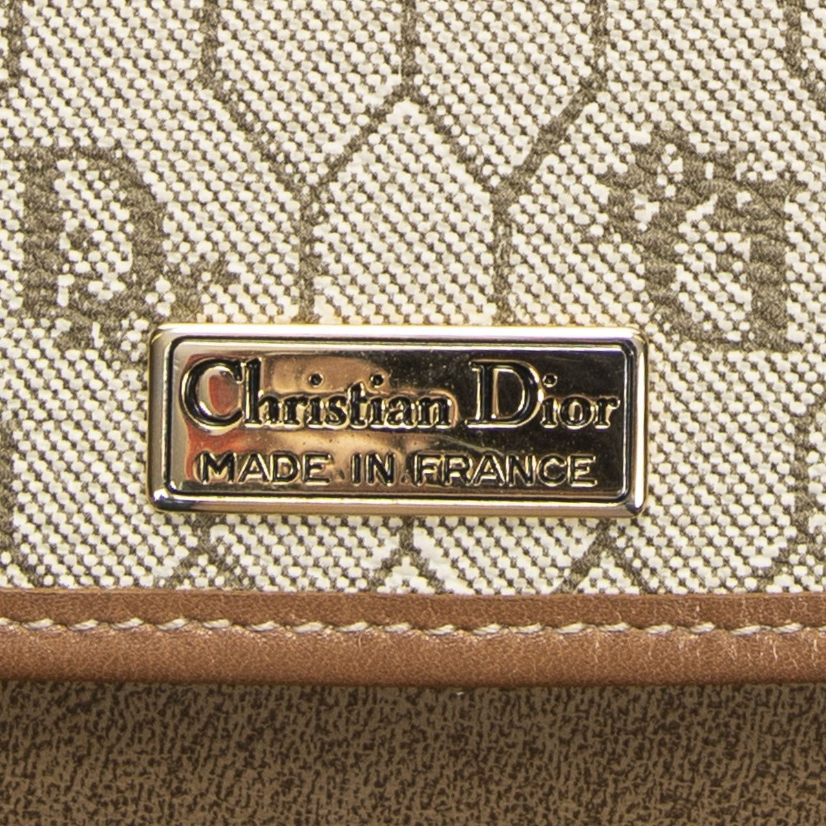 Dior Vintage Flap Crossbody Beige Honeycomb Canvas — view 10