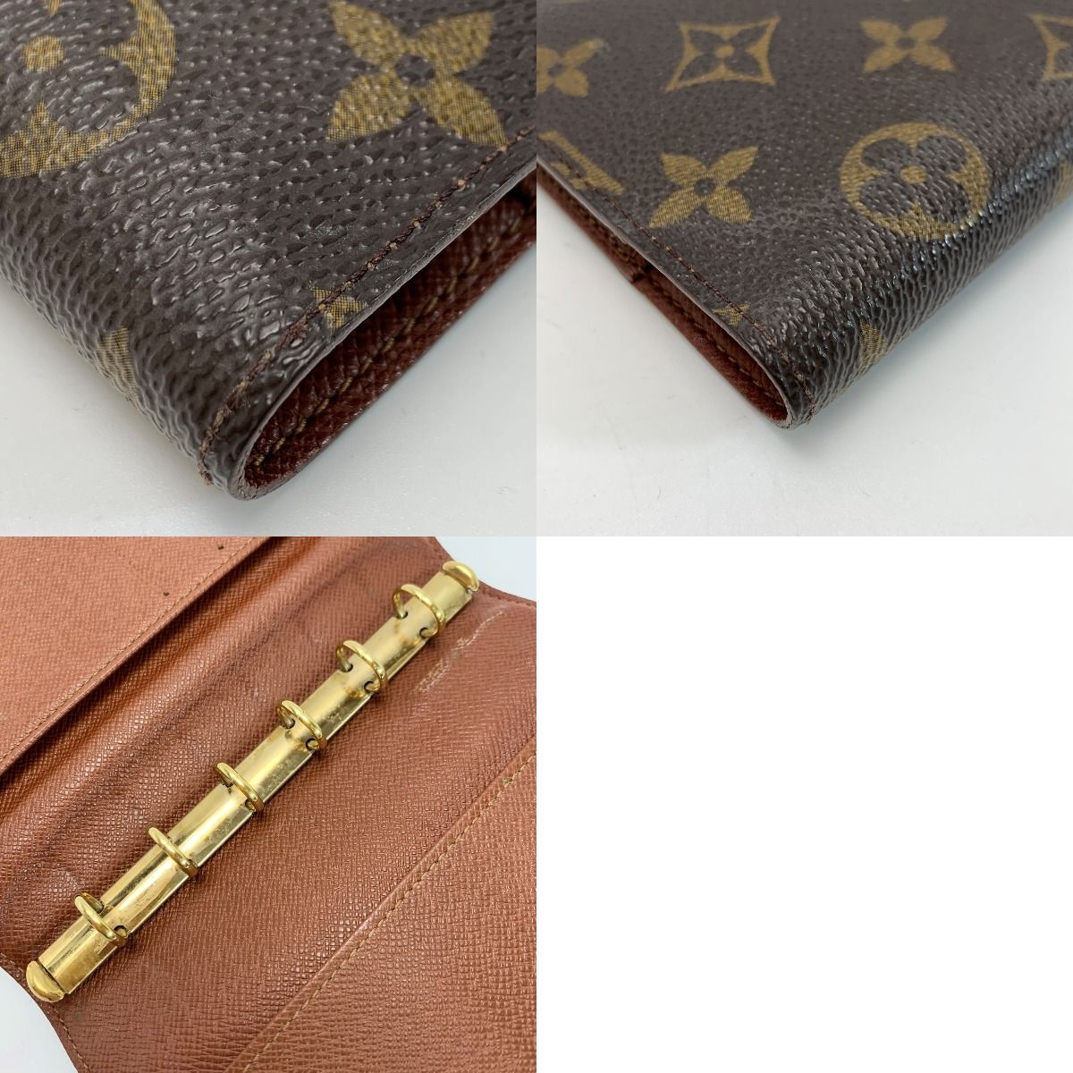 Louis Vuitton Monogram Agenda PM R20005 Notebook Cover Unisex Gold Hardware