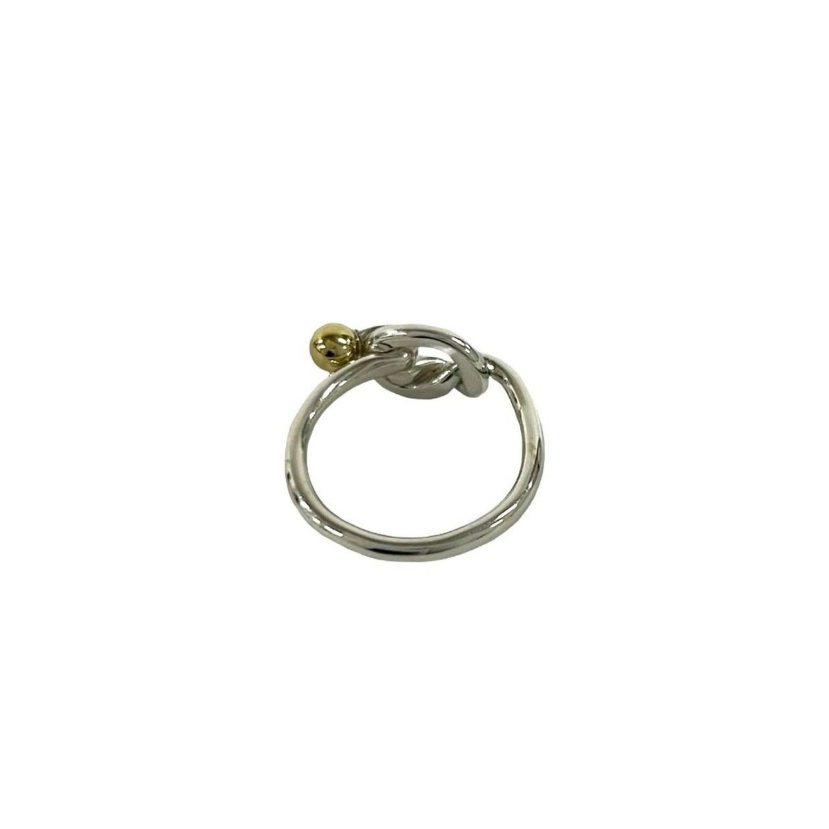 Tiffany & Co Love Knot Ring 18k Yellow Gold Silver — view 7