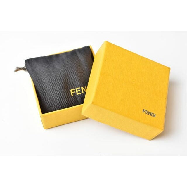 Fendi Key Holder Bag Charm Mamma Bucket Motif Metallic Yellow Gold Metal — view 5