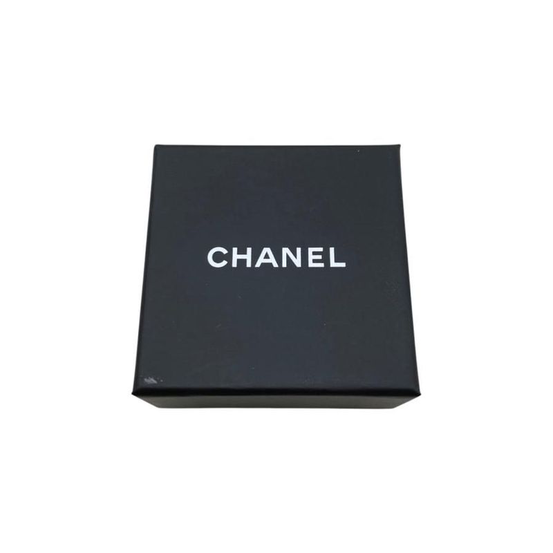 Chanel Earrings Square Coco Rhinestone Gold I24 Chanel