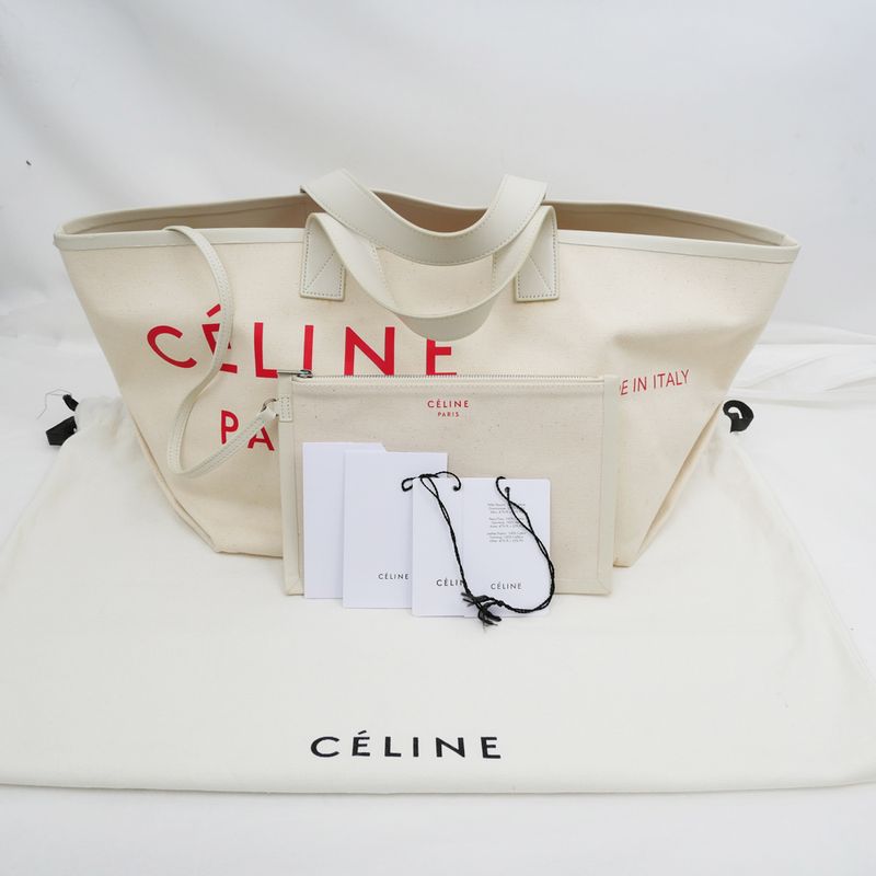 Celine Made Into Bag Small Hand White X Red 186082b3d.27n12 Women's