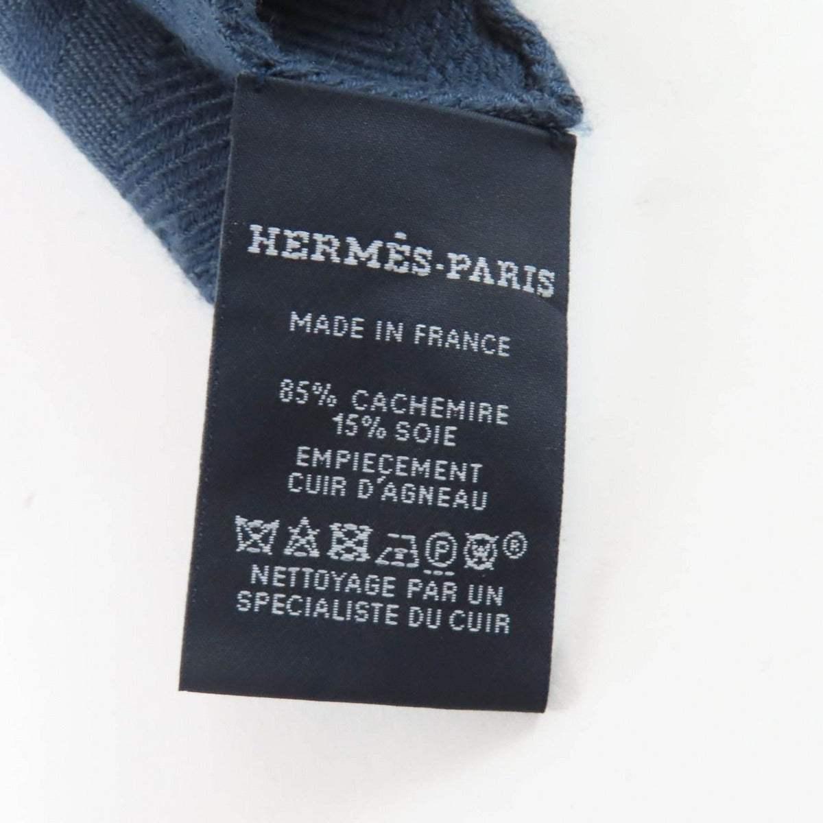Hermes Cashmere Silk Blend Exlibris Poncho Cape Navy Jacket — view 8