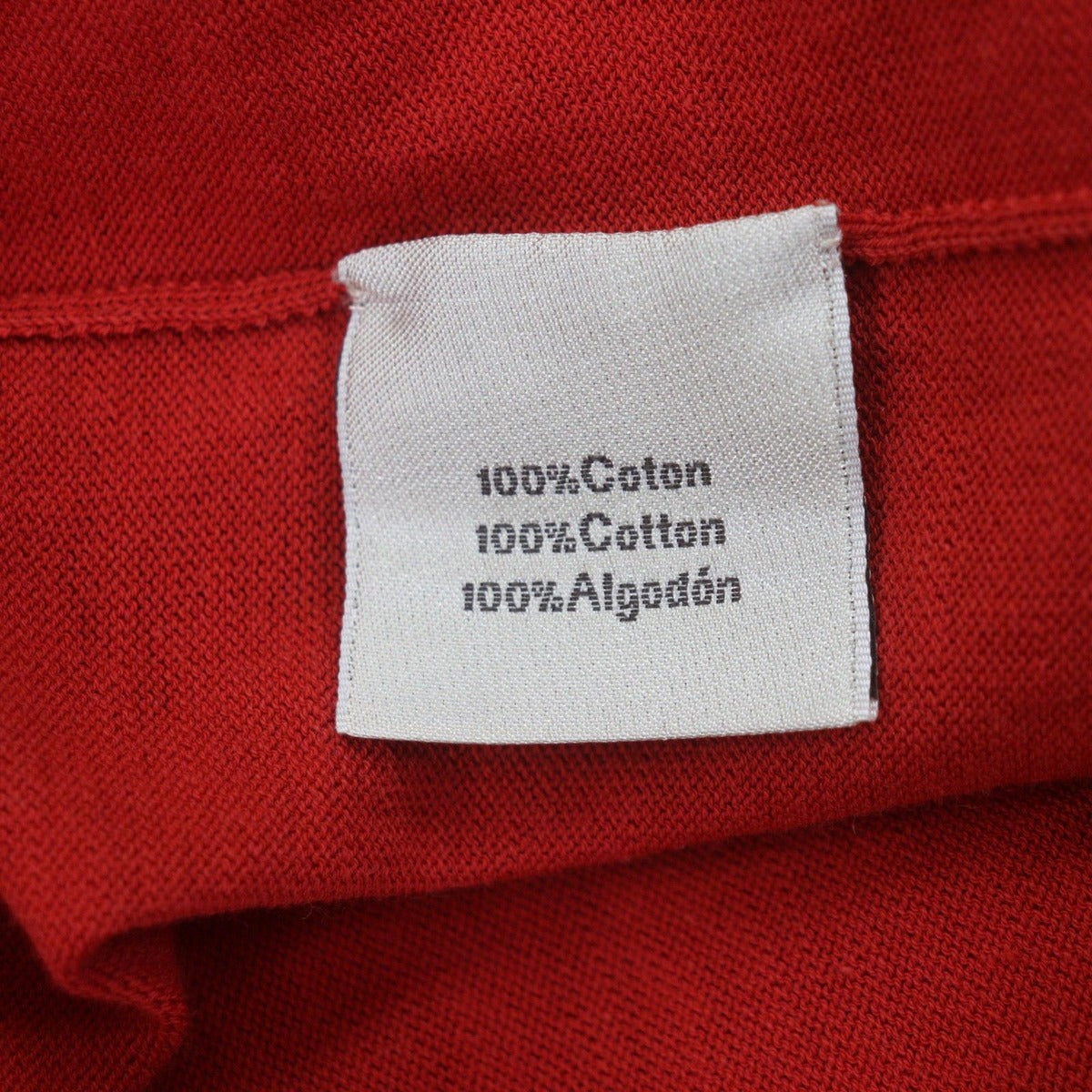 Hermes Cotton Perforated Hose Crew Neck Short Sleeve Knit Red S — view 6