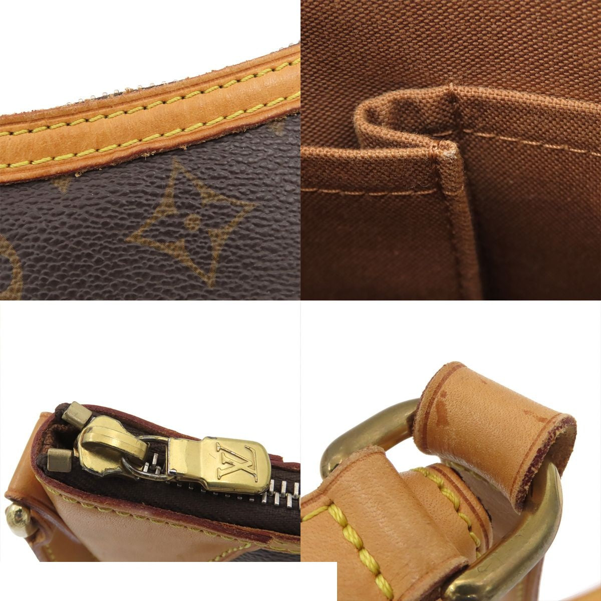 Louis Vuitton Odeon PM Brown Gold Monogram Canvas Shoulder Bag — view 8