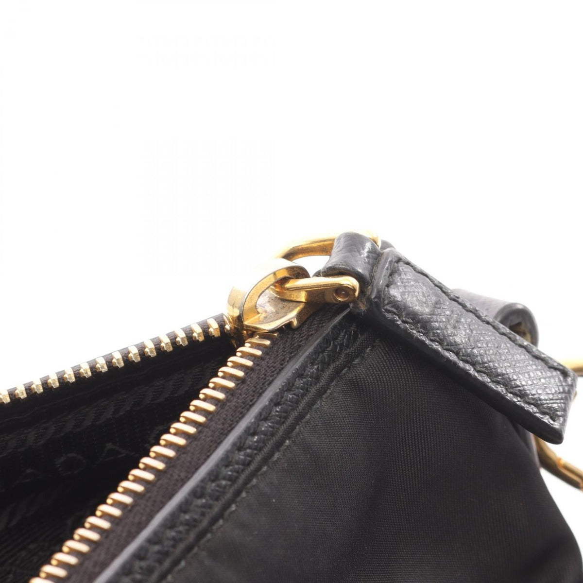 Prada Tote Black Nylon Saffiano Leather Robot 2-Way — view 8