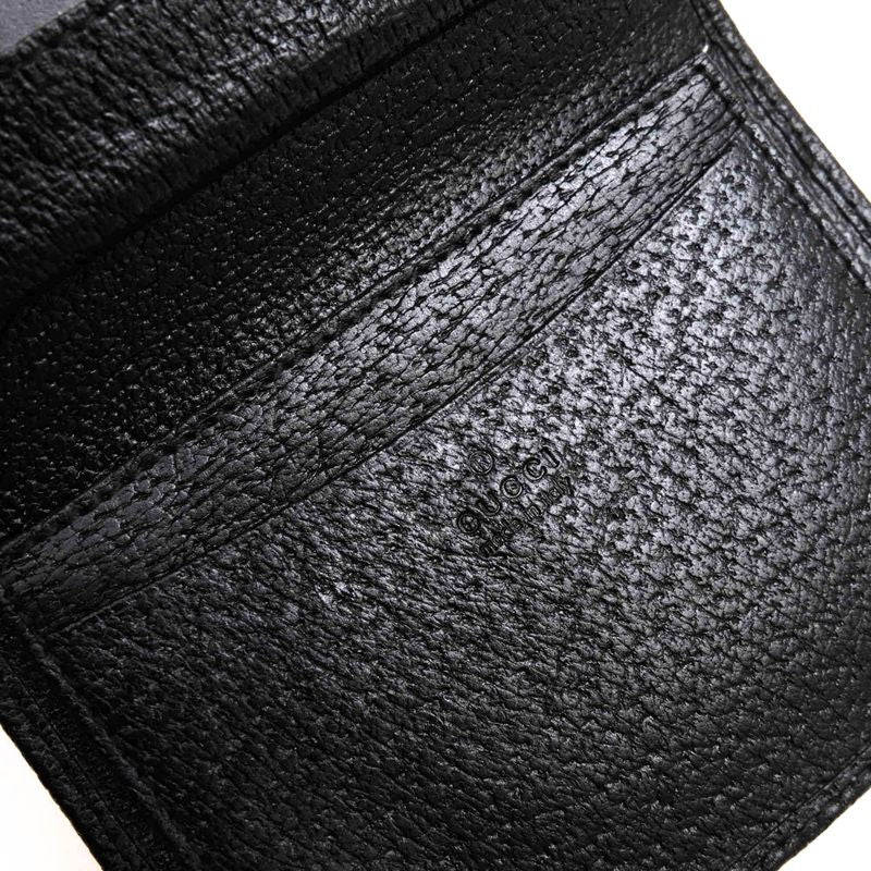 Gucci Card Case Business Card Holder Men's Leather Genuine Black Business Card