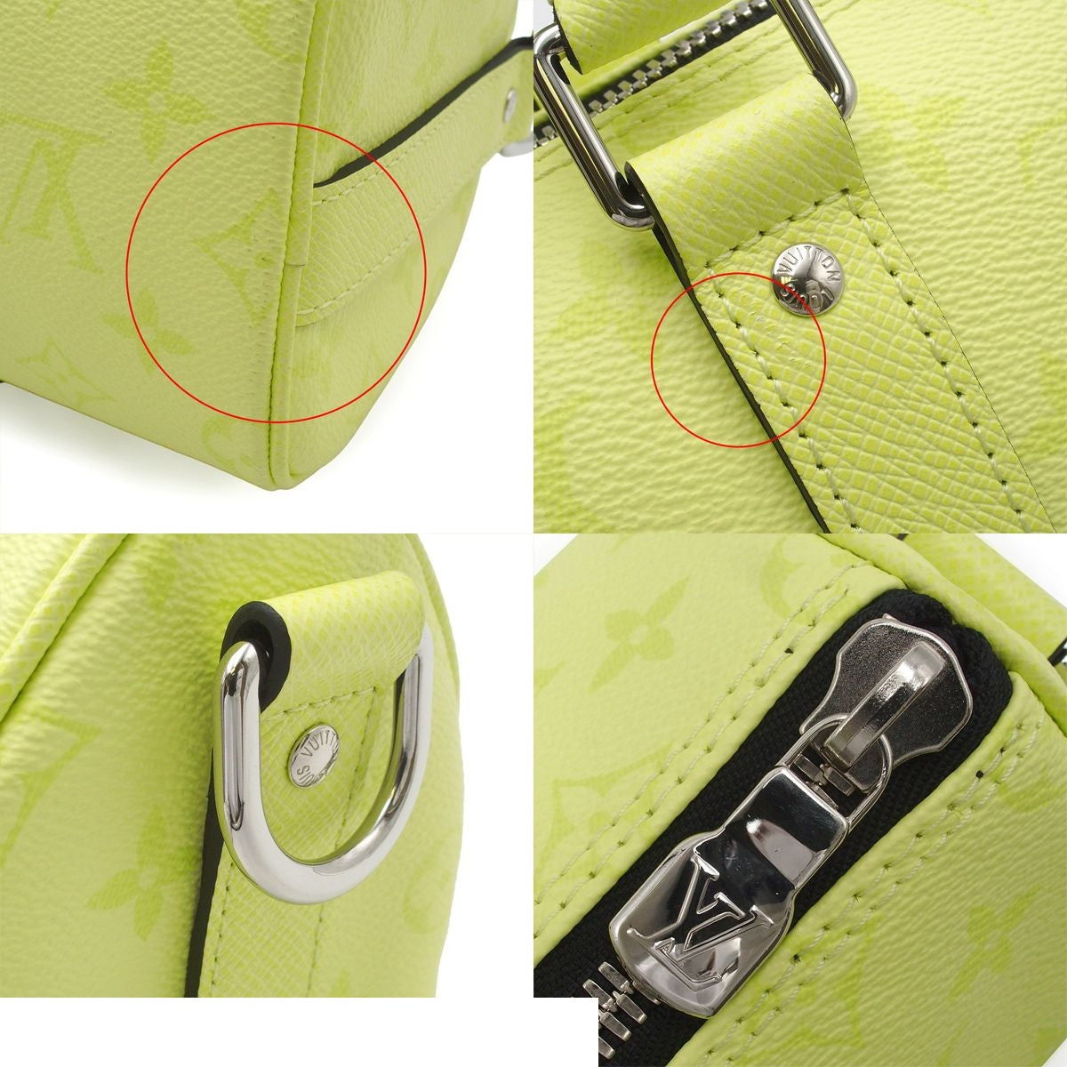 Louis Vuitton Keepall Bandouliere 25 Lemon Yellow Taigarama 2-Way Shoulder Bag — view 8