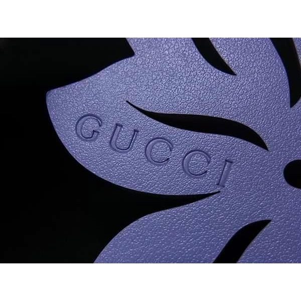 Gucci Leather Flower Key Holder Key Ring Key Charm Bag Purple — view 3