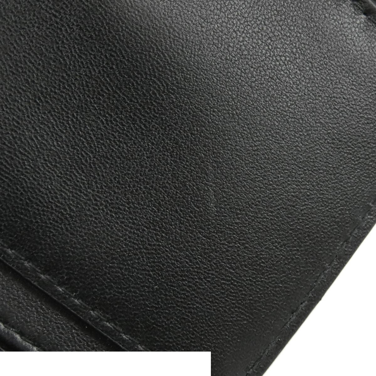 Dior Miss Noir Black Leather Dahlia Wallet Logo Bifold — view 8