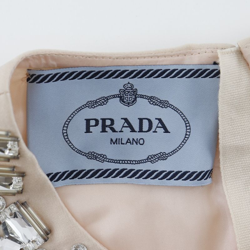 Prada Polyester Pink Beige Women's Dress