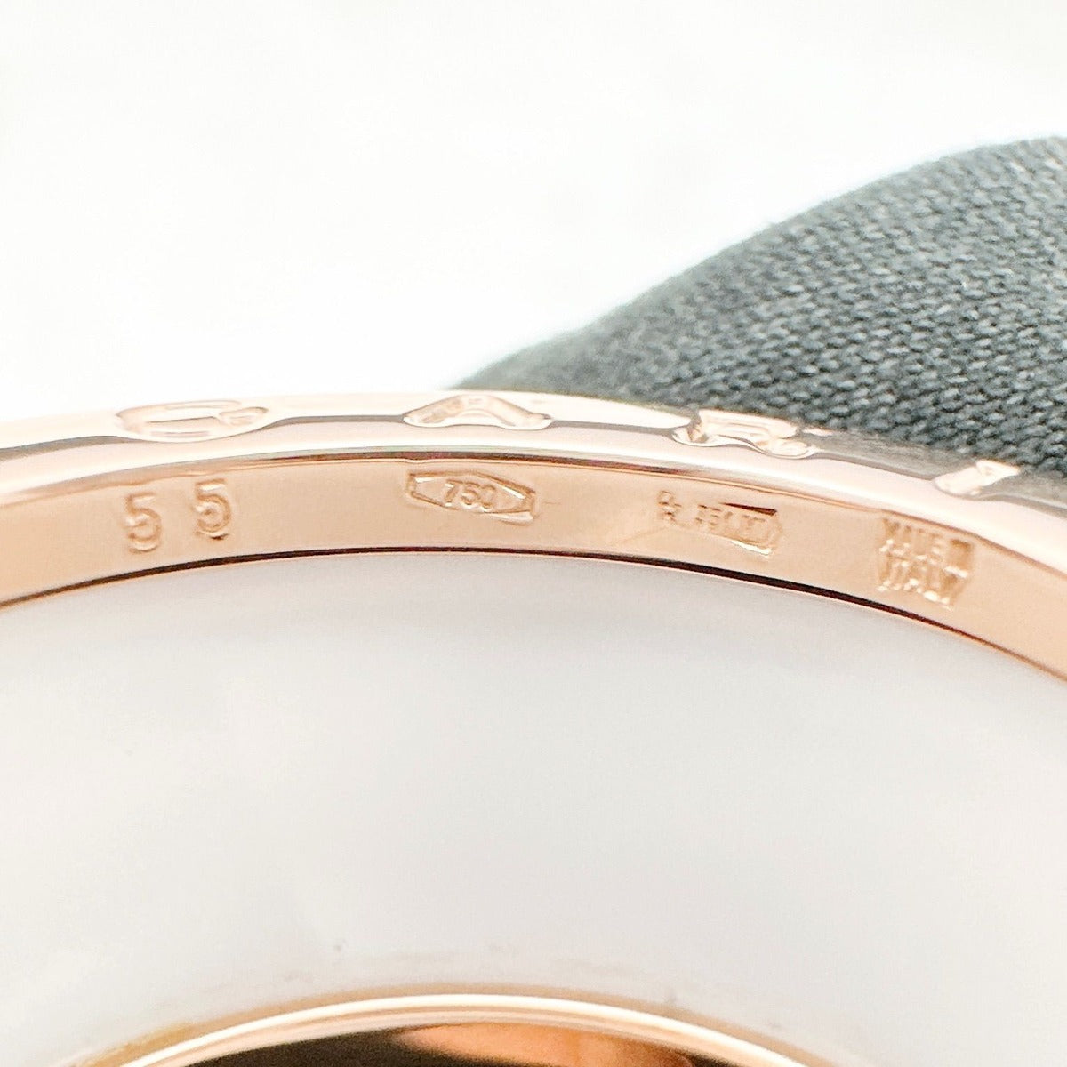 Bvlgari Pink Gold Ceramic Ring 55 — view 7
