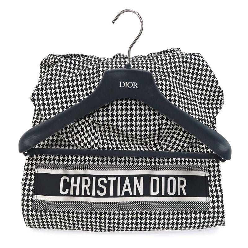 Dior Anorak Houndstooth XS BK WH 017c10a2856 Polyester Logo Women's