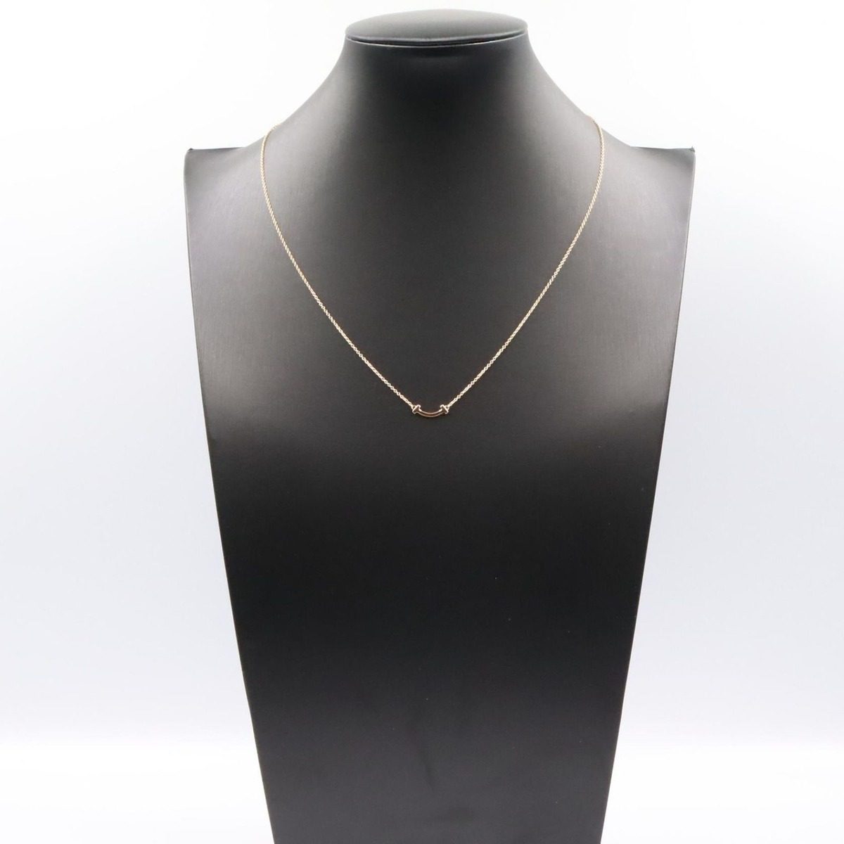 Tiffany & Co Necklace T Smile Mini 40.5 18k Pink Gold — view 6