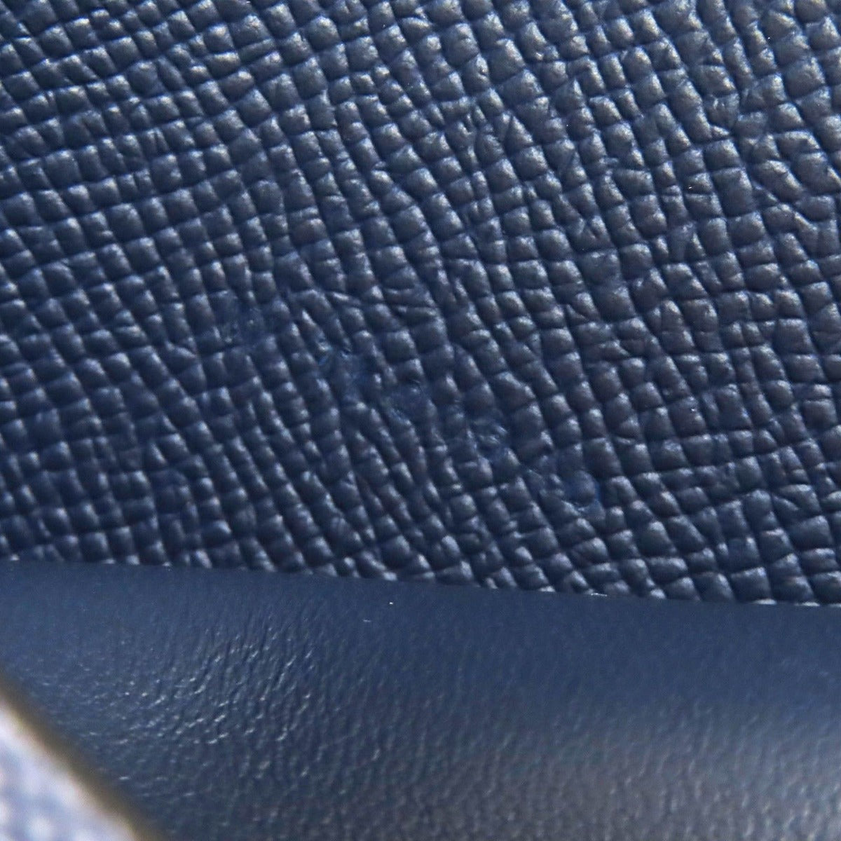 Hermes Mc2 Fleming Veau Epsom Bifold Wallet Billfold Navy — view 9