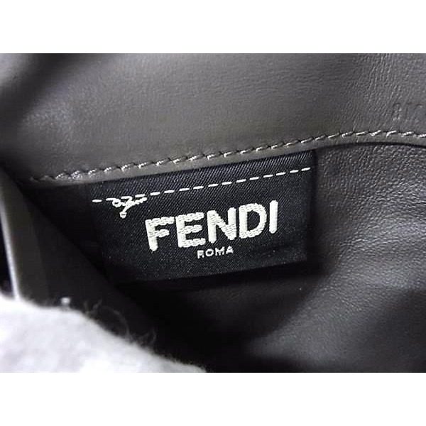 Fendi Peekaboo Leather Bifold Wallet Billfold Coin Purse Navy — view 6