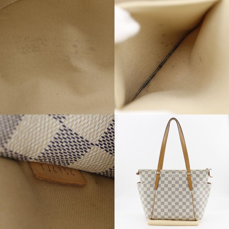 Louis Vuitton Totally PM N41280 Damier Azure Canvas White Tj4154 Ladies Tote Bag
