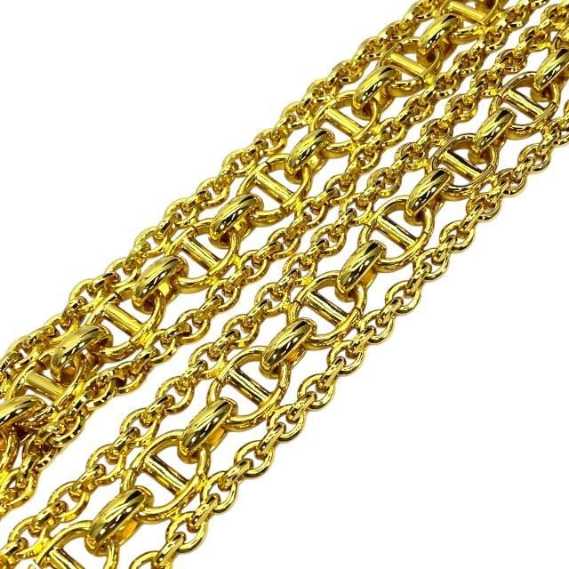 Christian DIOR Chain Belt Accessories CD Logo GP Gold
