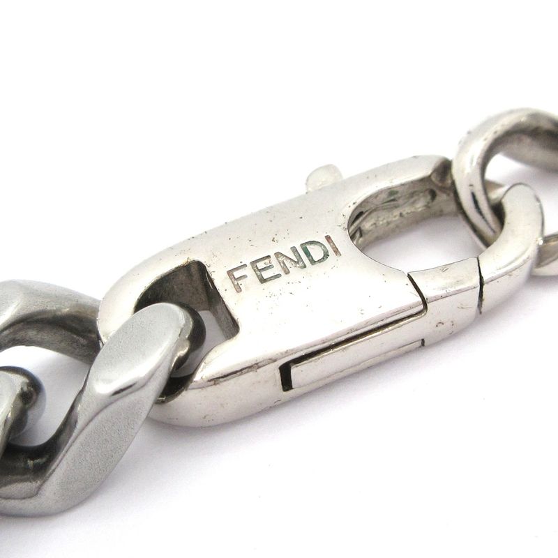 Fendi Necklace Baguette Silver Chain