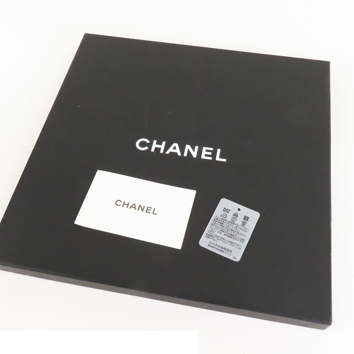 Chanel Coco Print Scarf Black Pink White Silk — view 7