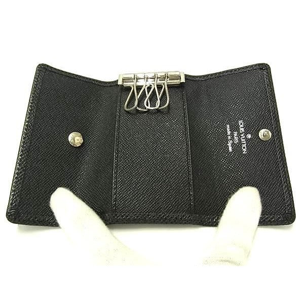 Louis Vuitton Key Case Taiga Multicles 4 Ardoise Leather Silver — view 4