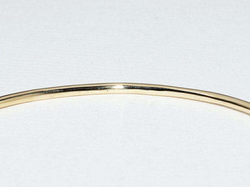 Tiffany & Co Bracelet Bangle 18K Yellow Gold T Narrow Wire Bracelet Extra Large