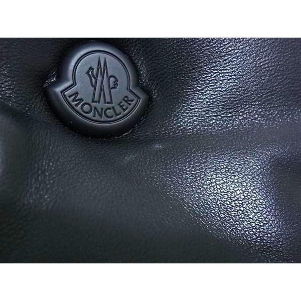 Moncler Leather Crossbody Shoulder Bag Black — view 10
