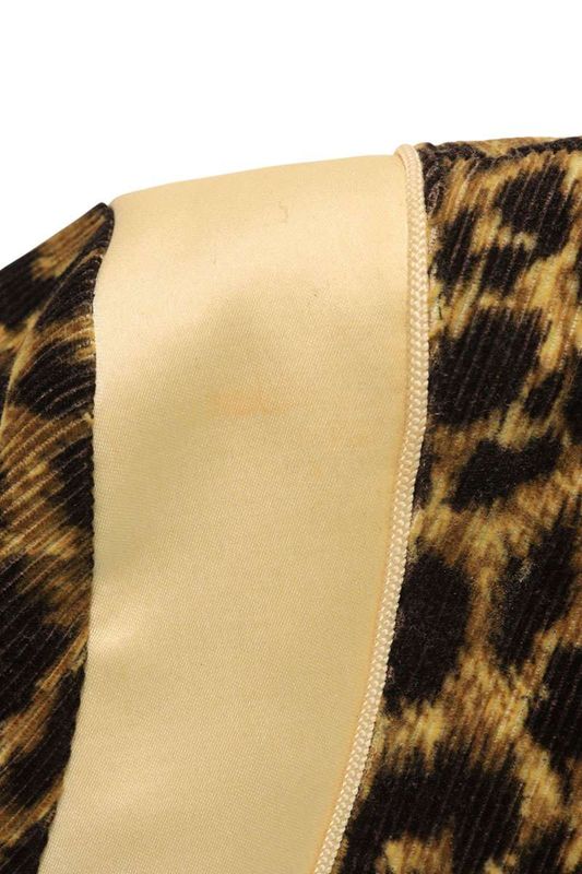 Celine 2v191223d Leopard Corduroy Teddy Blouson Men's 44