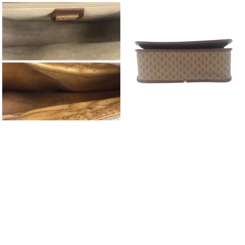 Gucci Old Gucci Sherry Line Brown Gold Hardware Leather 001 103 0551 Shoulder