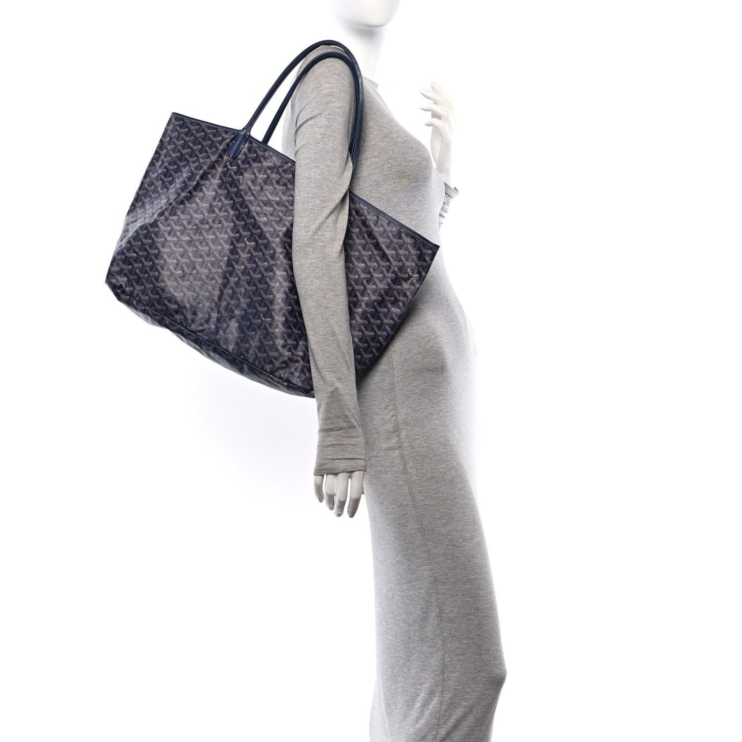 Goyard Saint Louis GM Blue St Louis Shoulder Tote Bag Pouch Purse