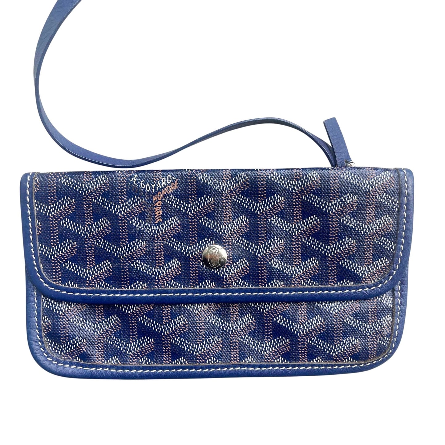 Goyard Saint Louis GM Blue St Louis Shoulder Tote Bag Pouch Purse