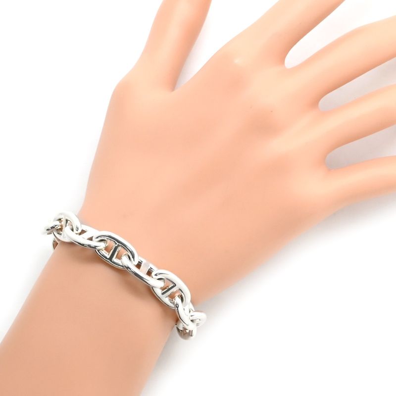 Hermes Bracelet Chaine D'ancre MM Silver 925 Silver 15 Frames Star Ring Silver