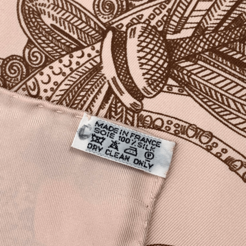 Hermes Carre 90 Silk Scarf Ashanti A Chien Ti Pink