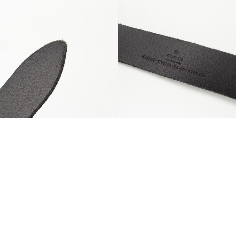 Gucci Leather GG Marmont Double G Slim Belt 414516 Black 7520