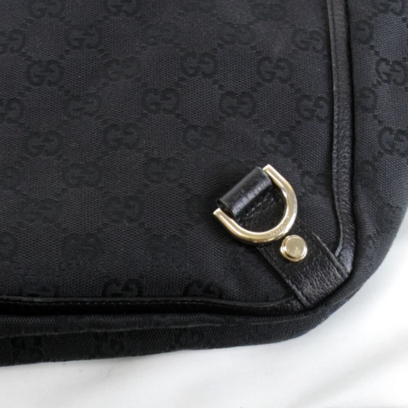 Gucci 130733 1956 Tote Bag GG Canvas Black