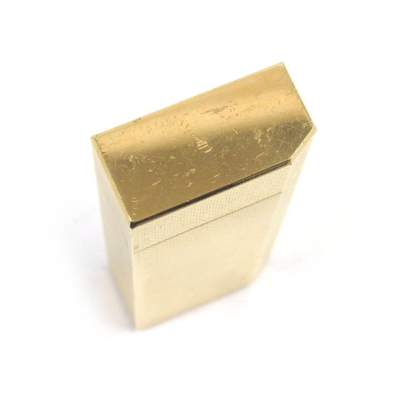 Cartier Pentagonal Roller Smoking Tool Gas Lighter Gold Swiss Made Men's