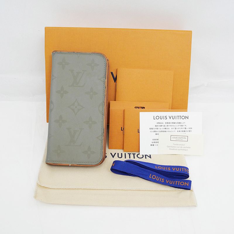 Louis Vuitton Folio Iphonex 10 M63241 Monogram Green Ladies Men's