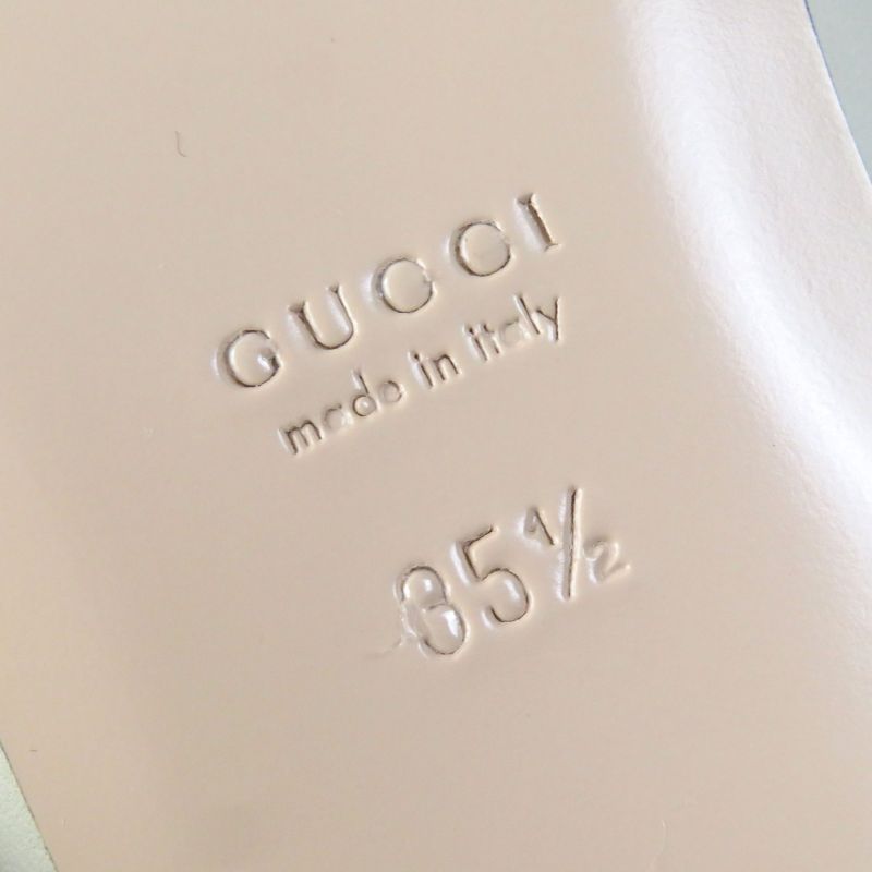 Gucci 621161 Leather Horsebit Pointed Toe Flat Pumps With Chain Ivory Gold And