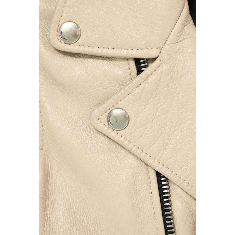 Saint Laurent Paris L17 Y5 Qq2 Classic Motorcycle Rider Leather The Jacket — view 3