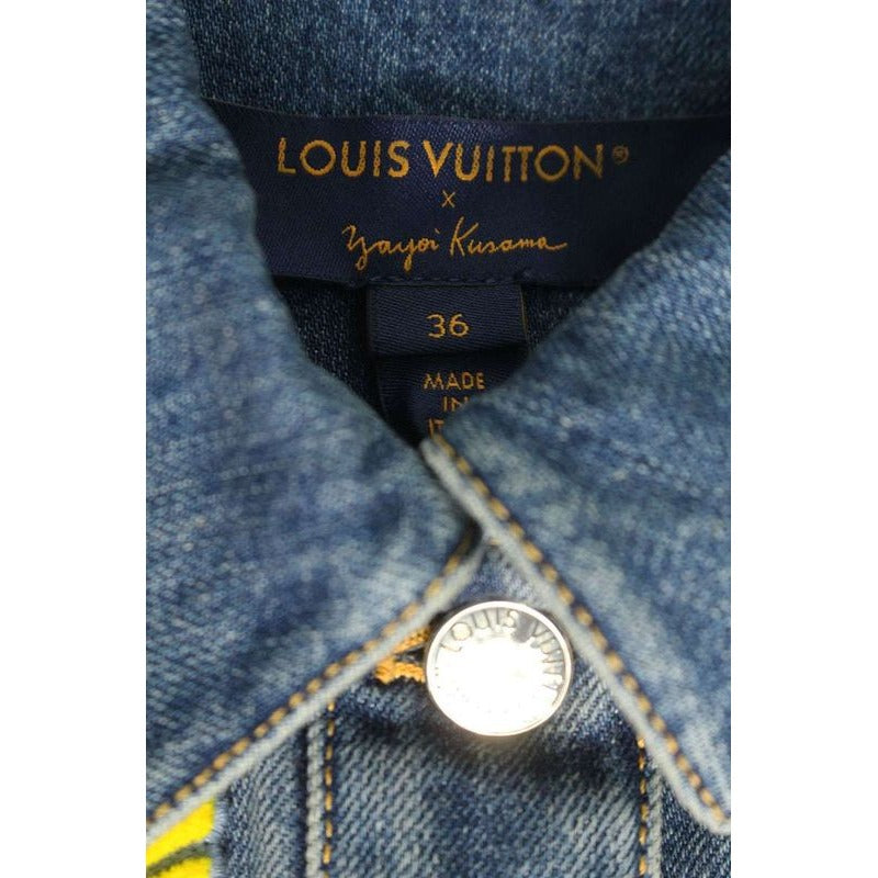 Louis Vuitton Yayoi Kusama Rw232 J GM1 Foja53 Multi-wappen Denim Jacket — view 3
