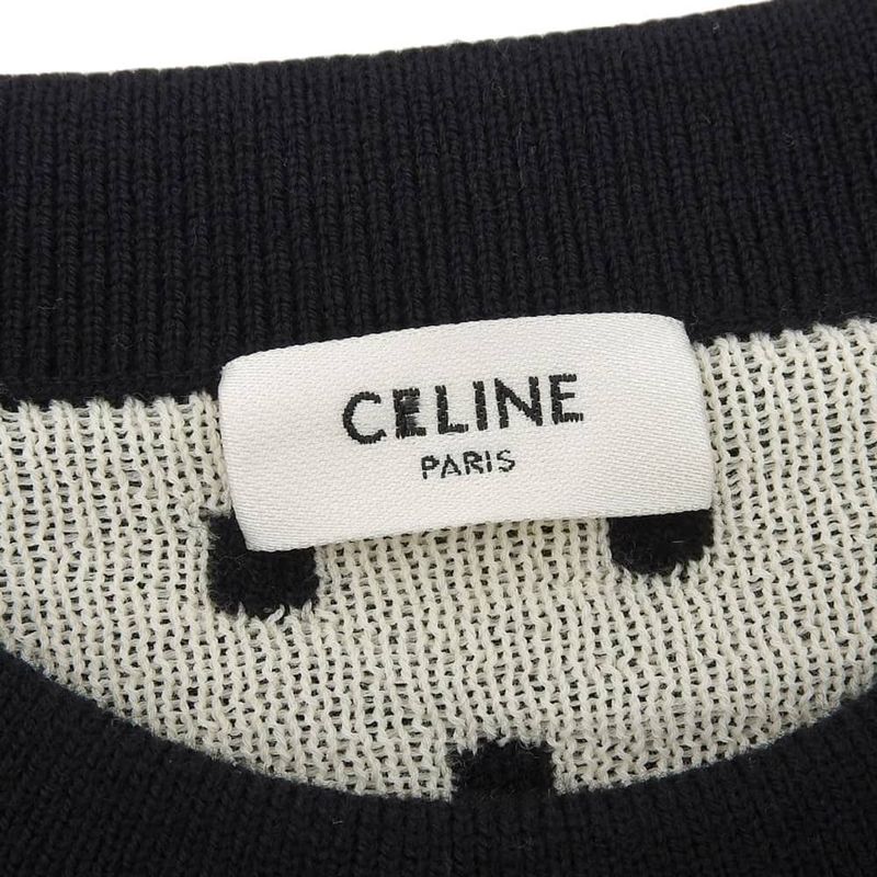 Celine By Edith Liman Celine 19AW 2019item Dotted Crewneck Knit 100% Wool Men's