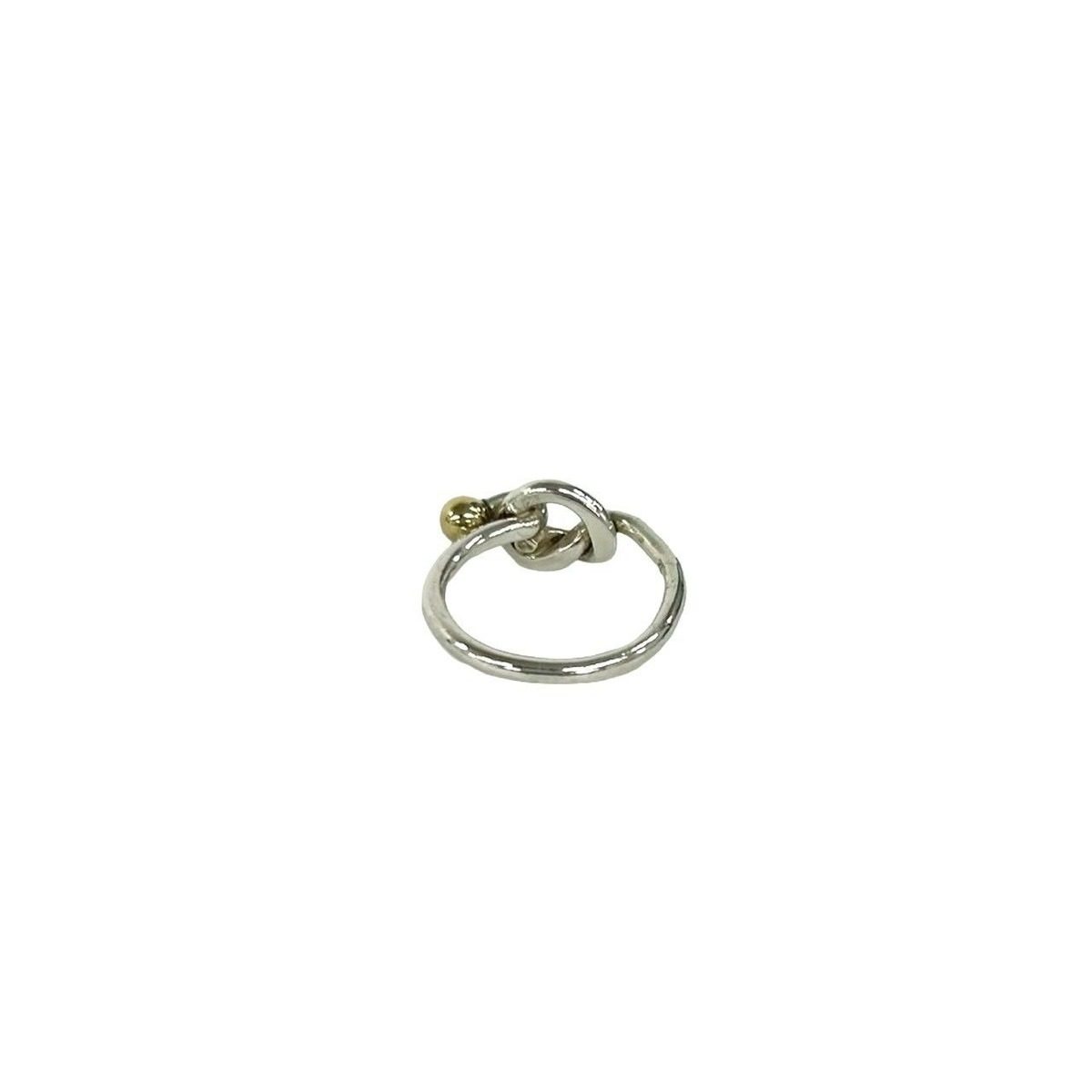 Tiffany & Co Love Knot Ring Hook Eye 18k Yellow Gold Silver — view 7